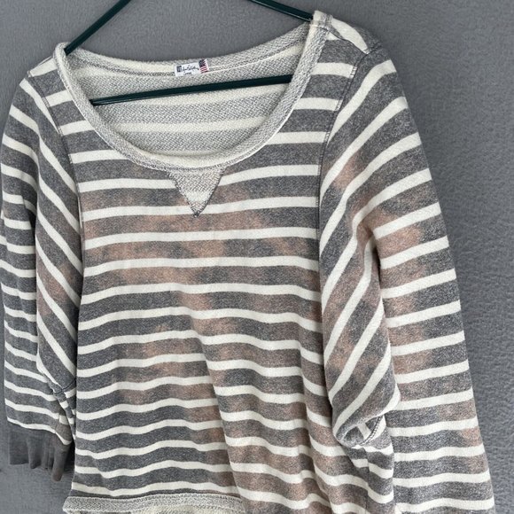 Kut from the Kloth Sweater Womens Large Fleece Cropp Long Sleeve Round Neck - Picture 6 of 11